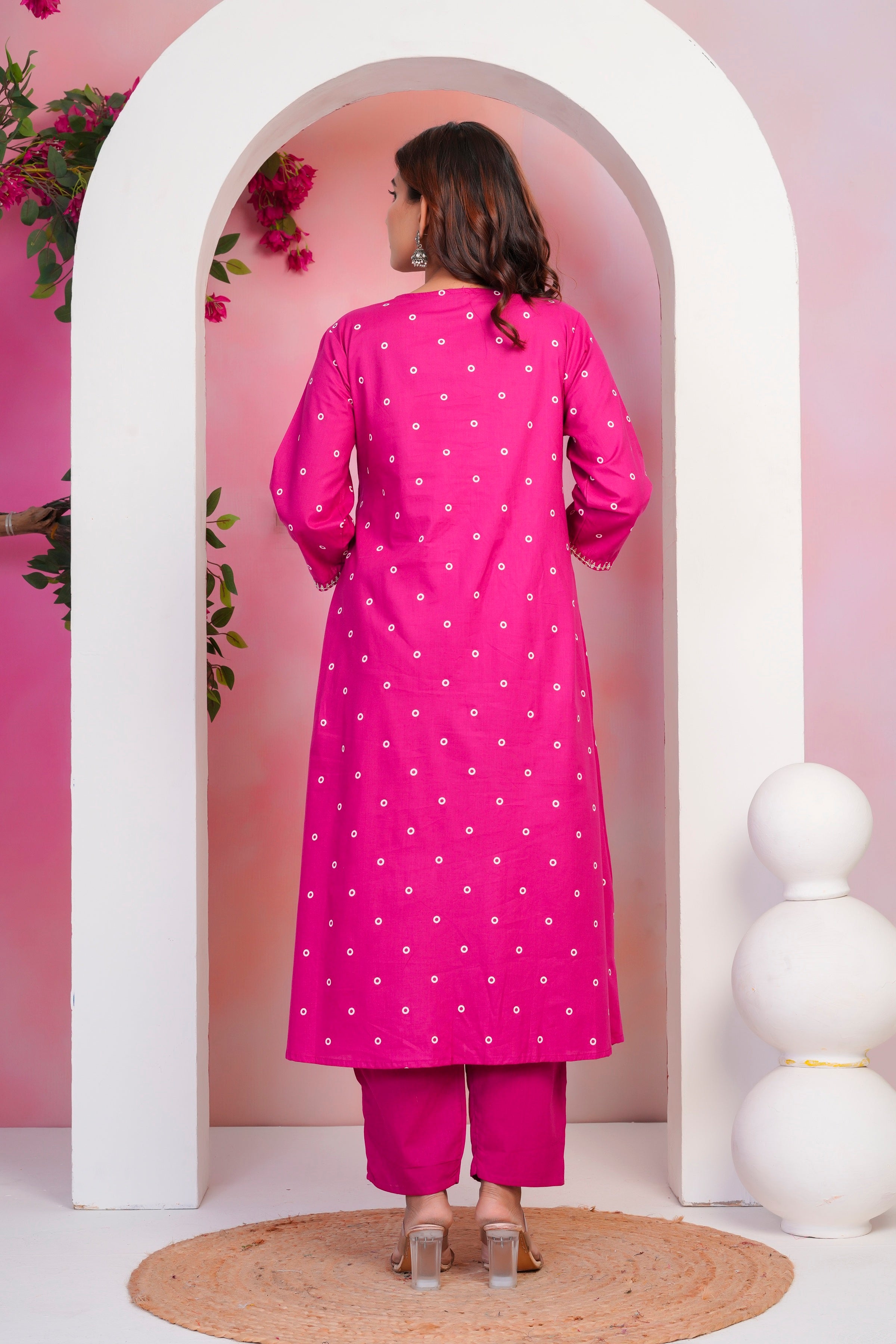 Paisley Handwork A Line Mul Cotton Suit